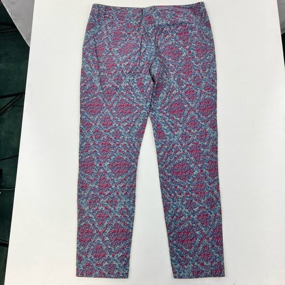 Cabi Womens Palm Beach Ankle Skinny Pants 806 Multicolor Floral Mid Rise Zip 8 - Picture 5 of 10